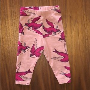 ❌SOLD❌ Mini Rodini Pink Bird Leggings